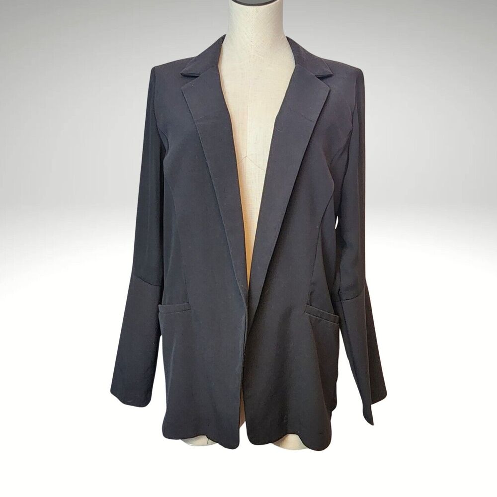 Silhouette NYC Vintage Open Blazer Cardigan Made in USA Size Medium Mixed Media